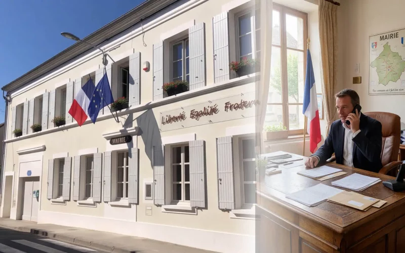 Franceip. Mairie de De province et son maire
